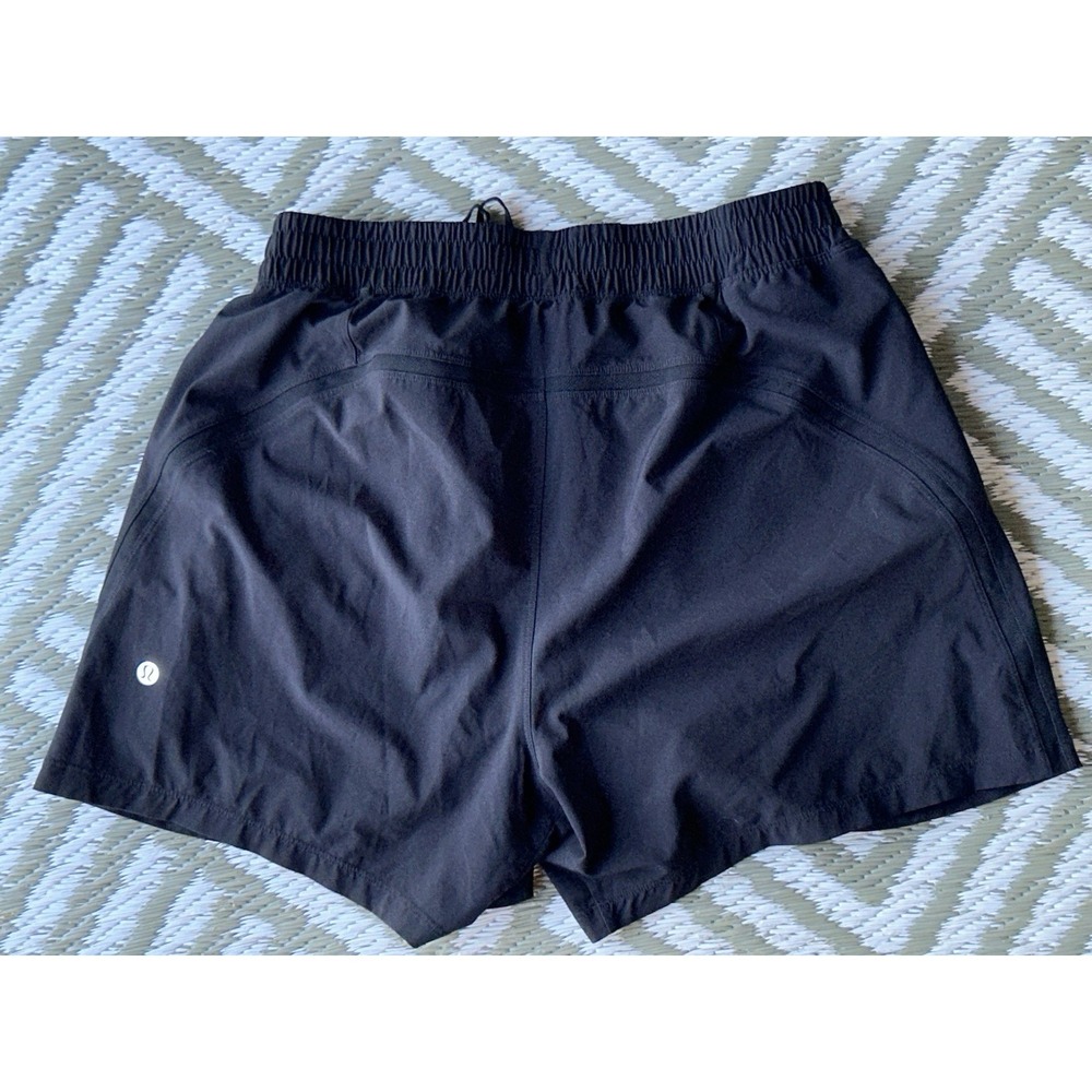 Men's Lululemon Linerless Black Shorts Medium Drawstring